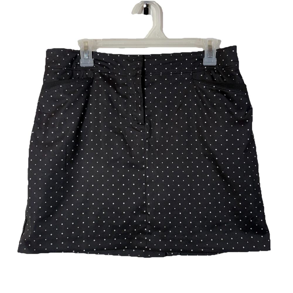 Black Polka Dot Skort Izod Golf Skirt Size 8 Gorpcore Tennis Preppy Dots Print